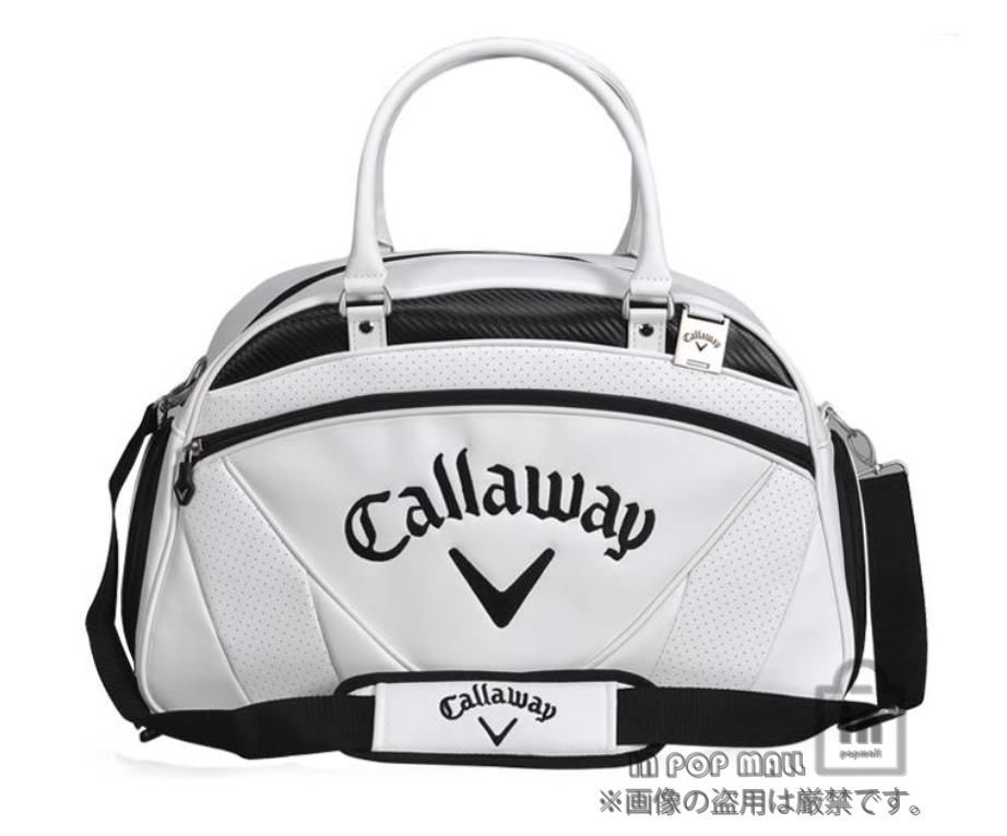 Callaway キャロウェイ 防水PU ゴルフボストンバッグ シューズ収納 男女兼用 スポーツ ブラック ホワイト - メルカリ