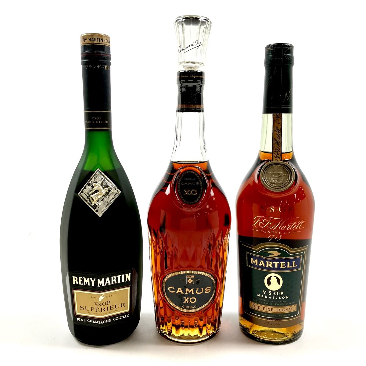 3本 REMY MARTIN CAMUS MARTELL コニャック 700ml ブランデー セット