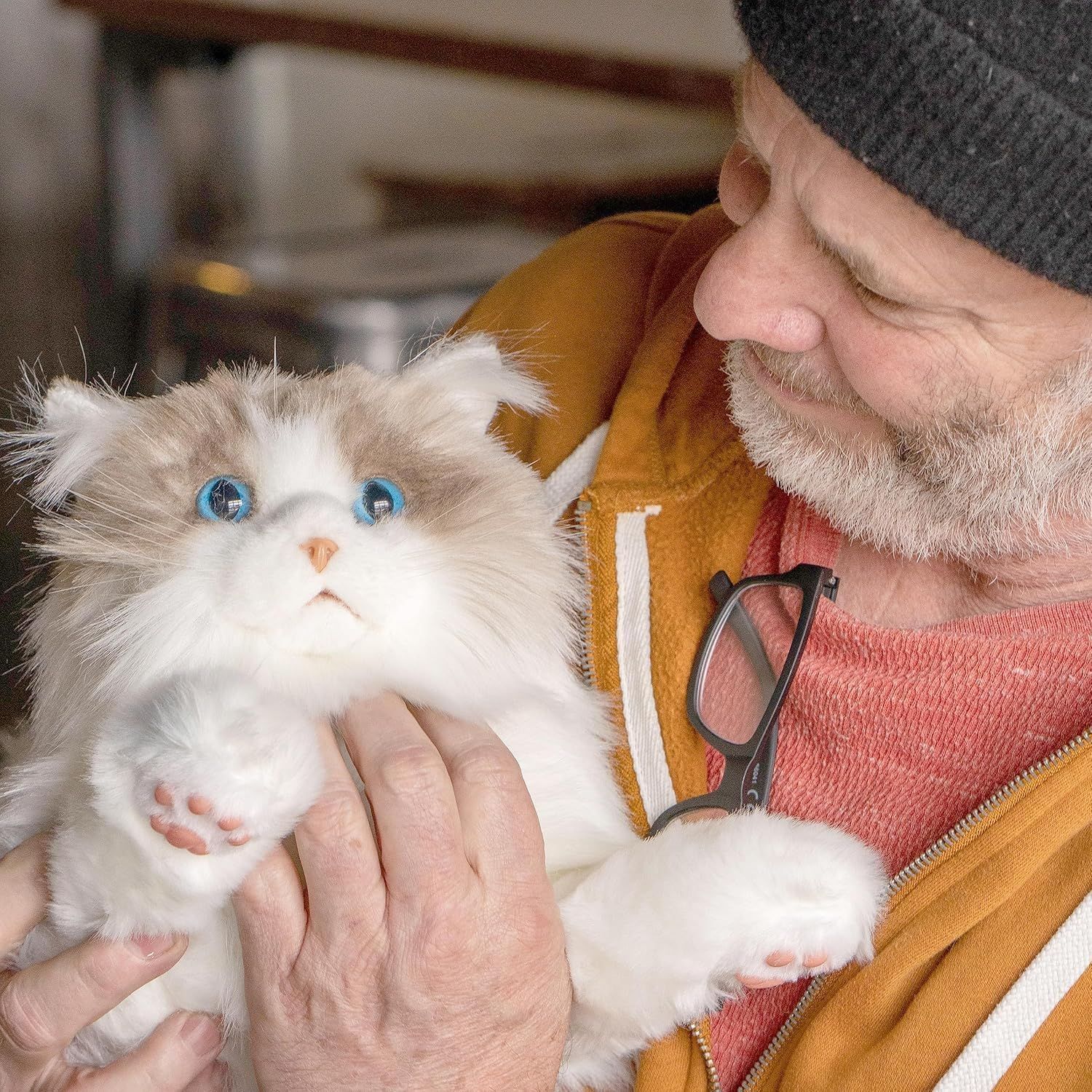 猫ぬいぐるみ リアル 本物そっくり ハンドメイド やさしい手触り 可愛く癒しネコ Chongker ぬいぐるみ猫好きな人 お母さん 子供 お年寄りへの誕生日記念日 プレゼント 加重ラグドール NEXPOTALLINN_EU