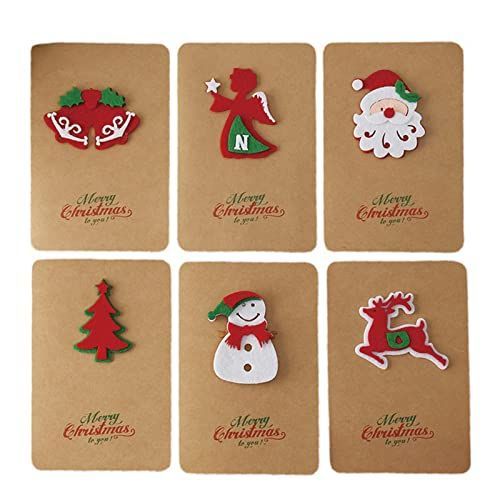 エルク_10*15CM クリスマス カード グリーティングカード メッセージカード 二つ折り 年賀状 クリスマスツリー クリスマス飾り サンタクロース 雪だるま ポストカード 封筒付き 1種類 1枚セッ