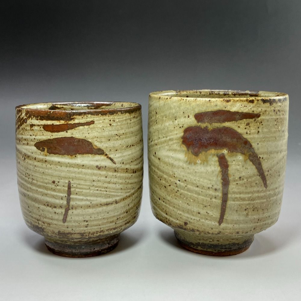 刷毛目夫婦湯呑