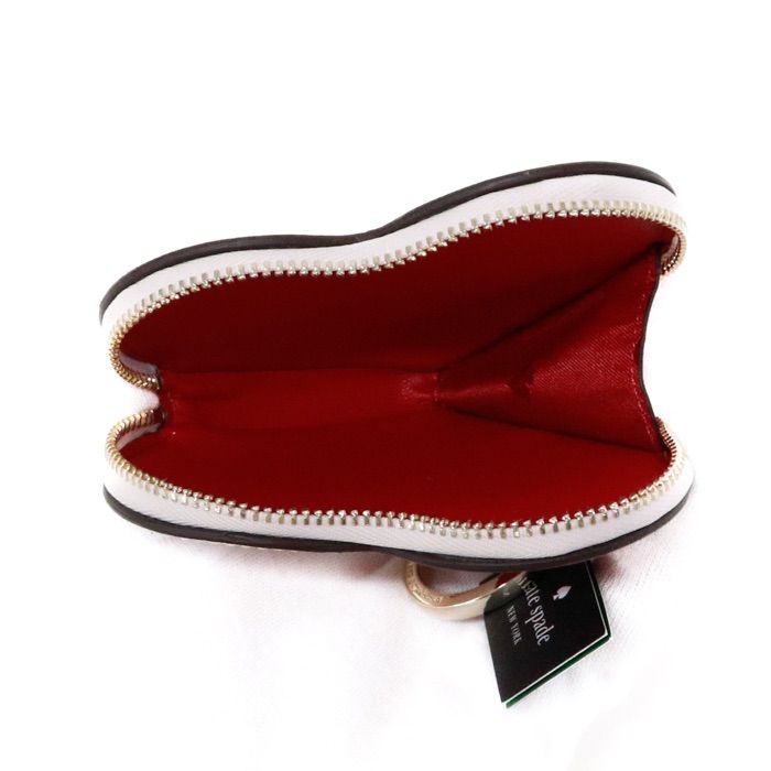 極美品】ケイトスペード コインケース オレンジ レザー ゴールド金具