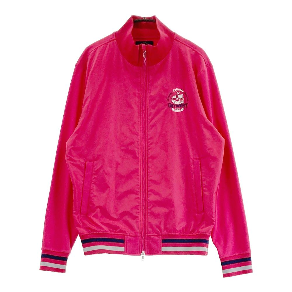 サイズ：L CALLAWAY キャロウェイ 切替ジップジャケット ピンク系