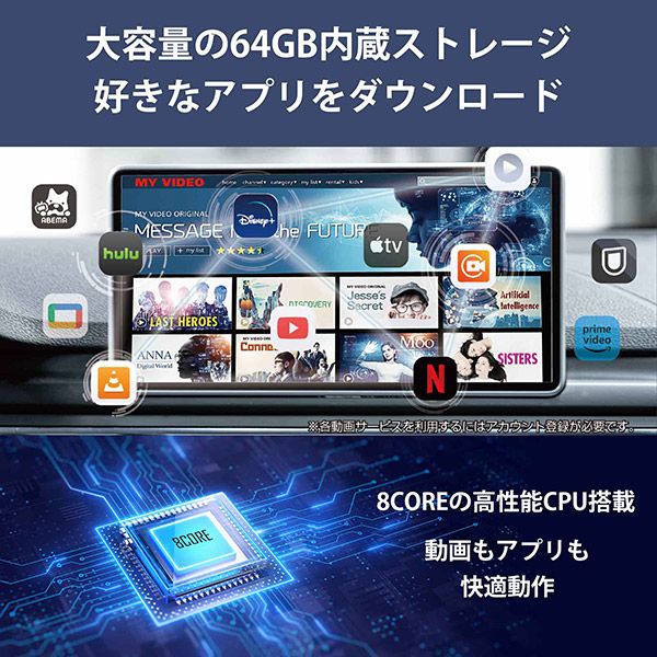 ○KEIYO慶洋エンジニアリングAN-S109純正Apple Carplay対応モニター