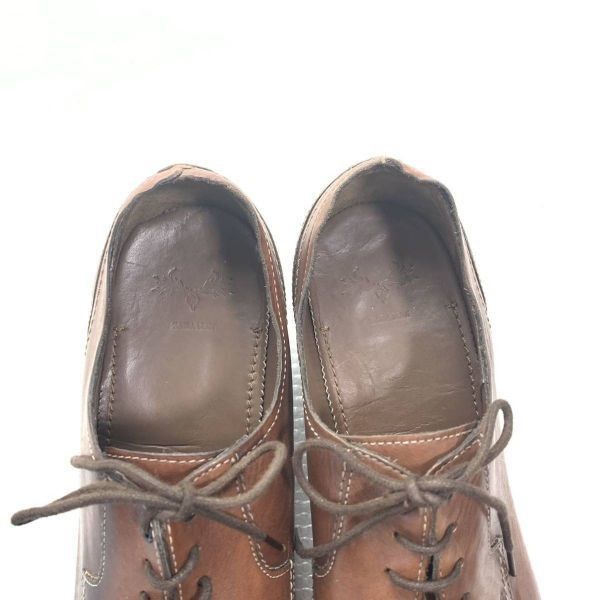 ZARA★サイズ42★26.5-27.0cm★プレーントゥ ビジネスシューズ レザーシューズ★茶色 ブラウン◆is7-94 ZARA☆サイズ42☆26.5-27.0cm☆プレーントゥ ビジネスシューズ レザー