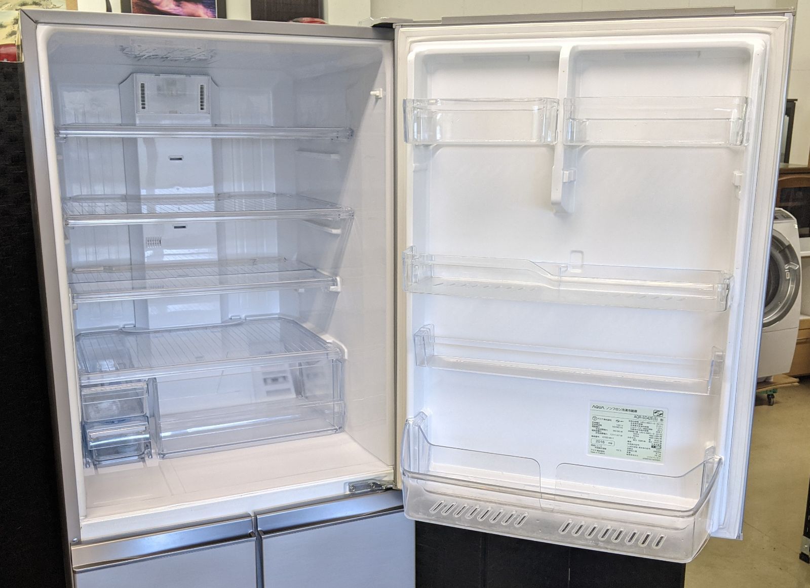 5ドア 冷蔵庫 AQUA 2016年製 415L AQR-SD42E