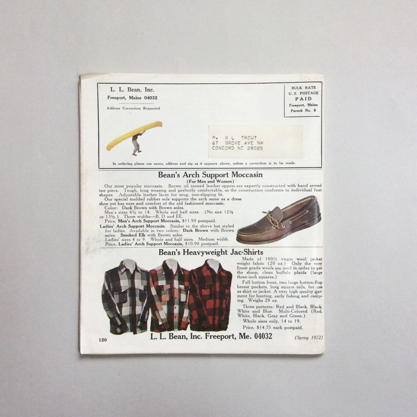L. L. Bean, Inc. Spring 1971 Catalog / L. L. Bean カタログ 1971年春号 L.L.Bean, Inc. Catalog Spring 1970 / L.L.Bean カタログ 1970