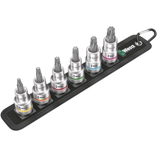 WERA ヴェラ 差込角1|2SQ 6点組 トルクス ビットソケット 収納ベルト付き 003997 工具 ツール DIY 作業工具 道具