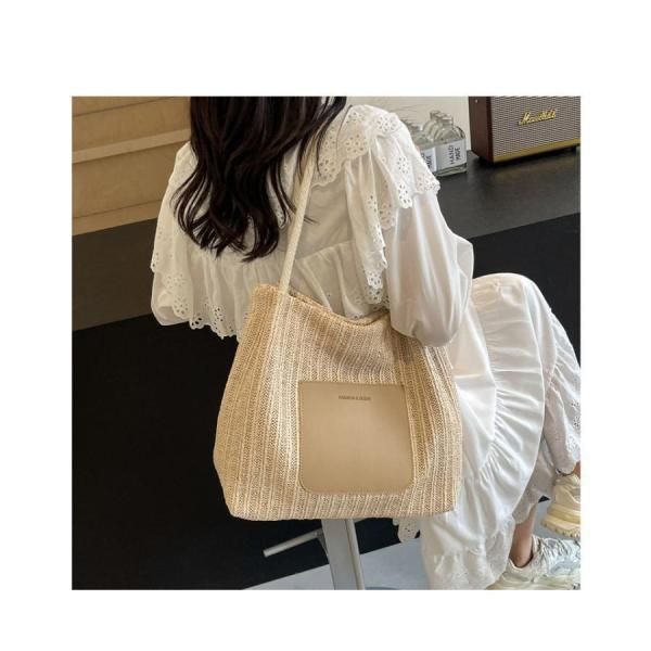 かごバッグ レディース ショルダーバッグ 斜めがけ 麦わらバッグ