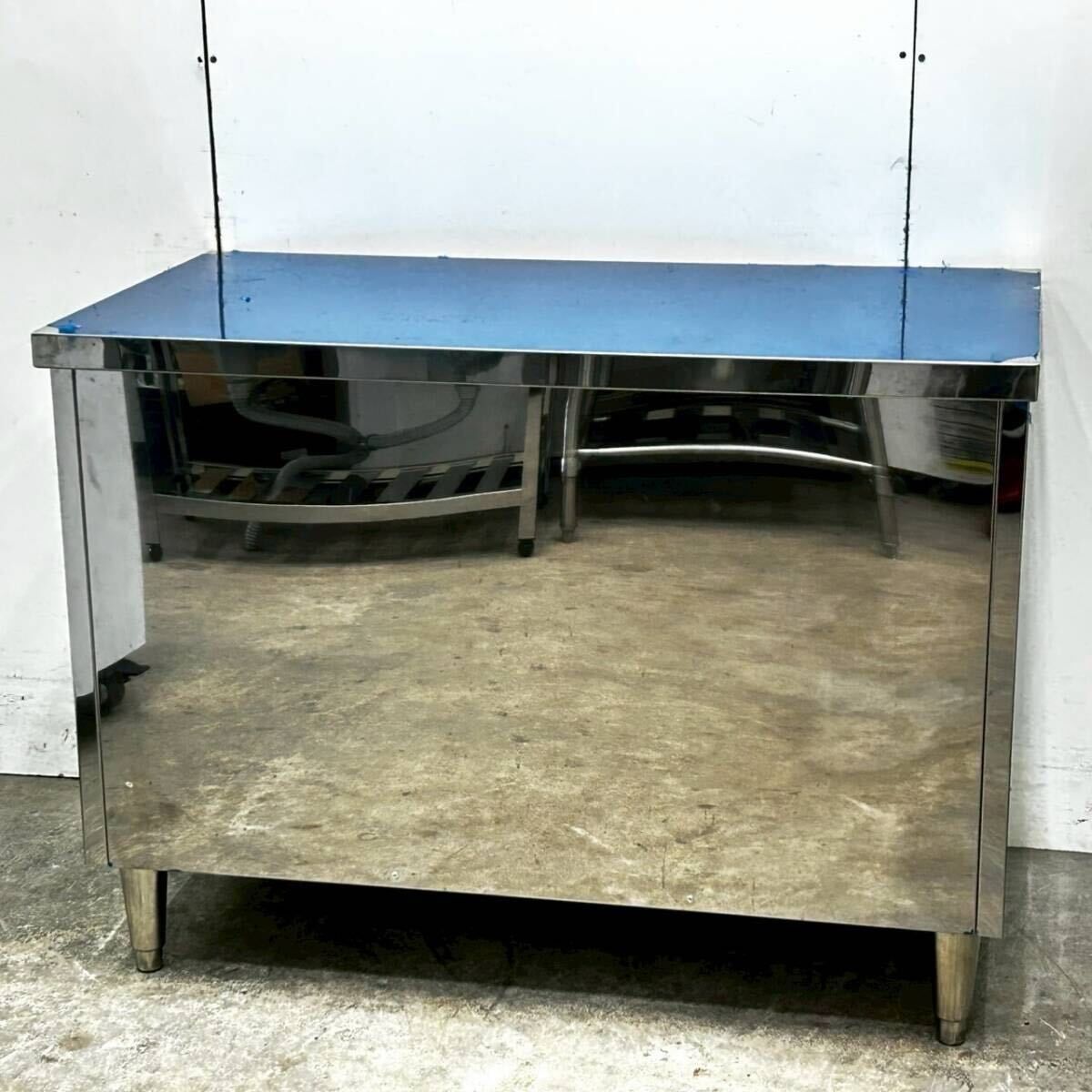 設置のみ キャビネット調理台 W1100×D600×H800 作業台 戸棚 食器庫 ステンレス棚 業務用 厨房 MARWIL-DEMENAGEMENTS_CH