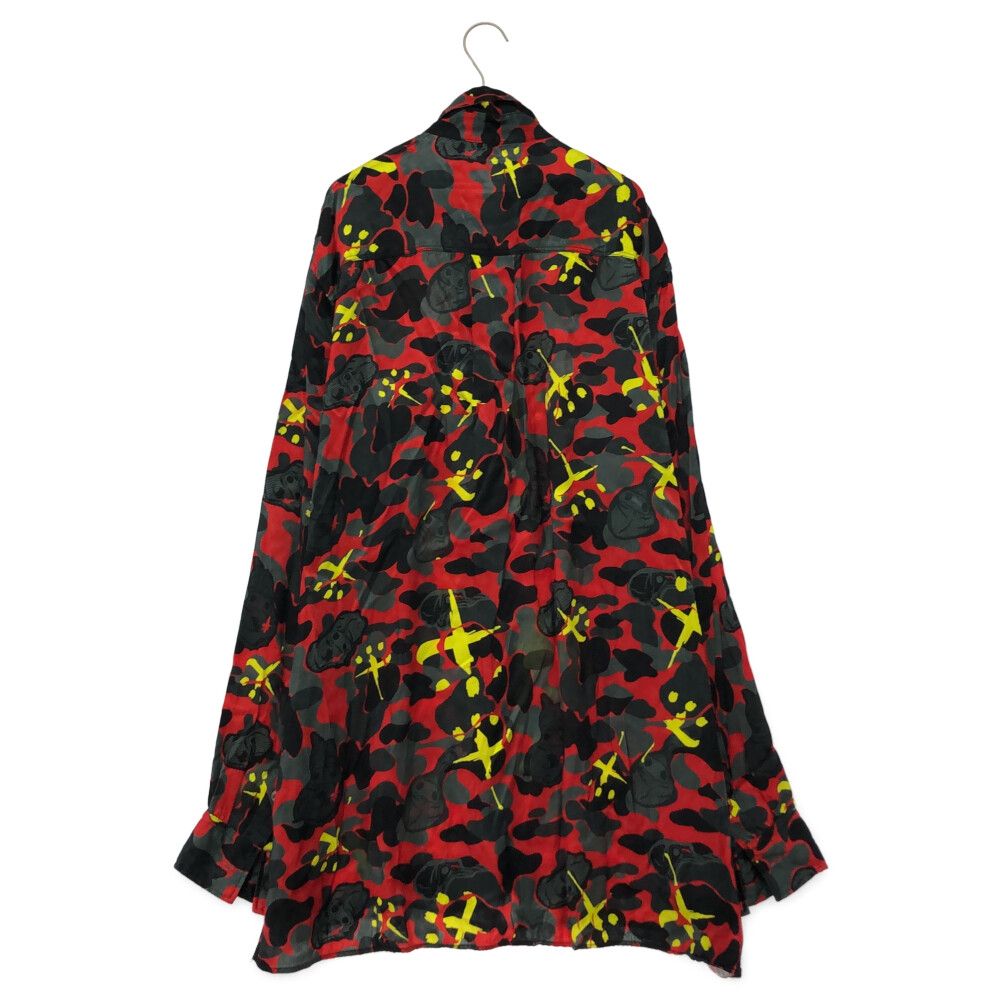 cvtvlist (カタリスト) crew camo shirt カモ柄レーヨン長袖 