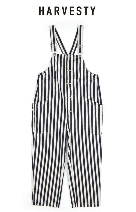 HARVESTY ハーベスティ STRIPES OVERALLS ストライプ オーバーオール A12207