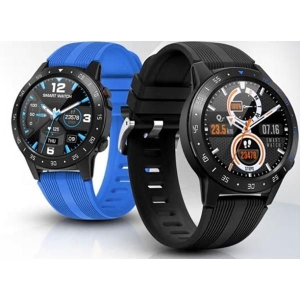 【国内正規品】SMART R スマート R GPS付スマートウォッチ コンパス・心拍・カメラリモート・音楽操作・携帯探し・アラーム  M5C ブルー