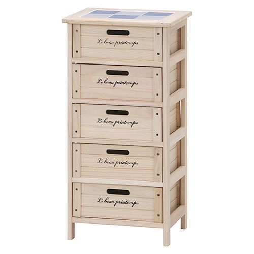 木製5段ボックス HF05-004(N) 2 39622 不二貿易