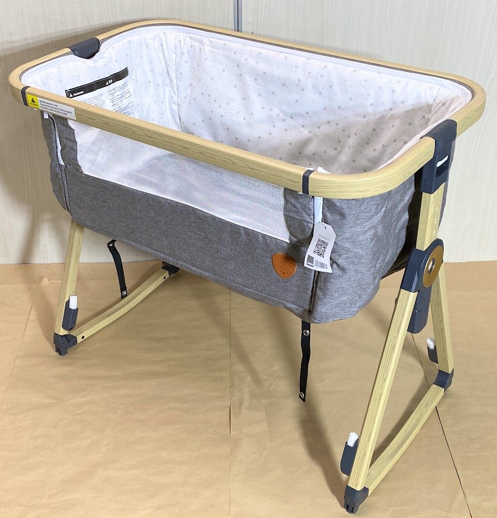 美品】HZDMJ 折りたたみベビーベッド グレー C03 - メルカリ