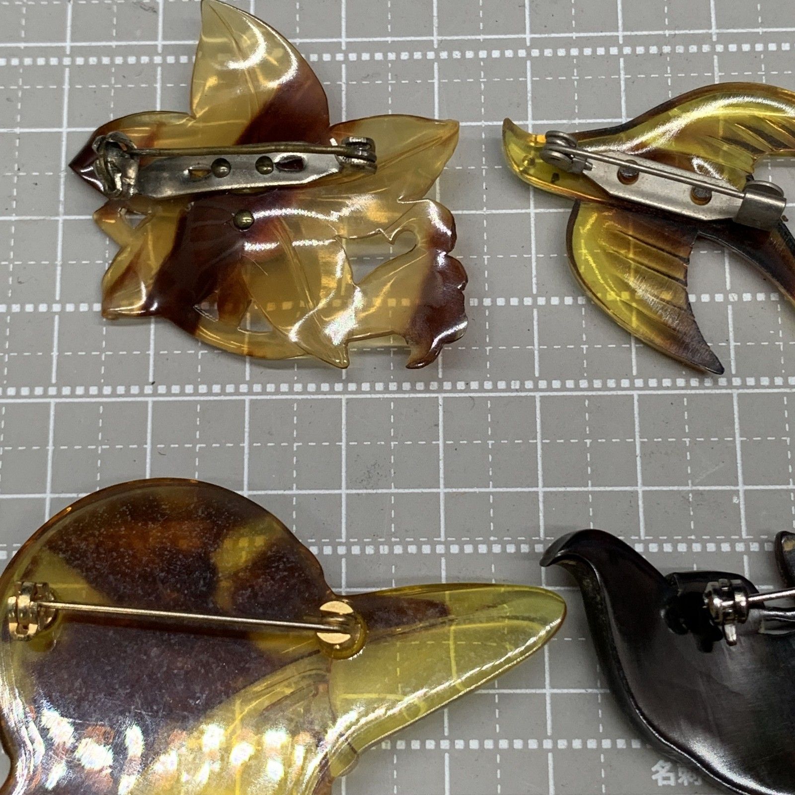 O316 べっ甲柄 アクセサリーまとめ 重量41g ブローチ ネックレス