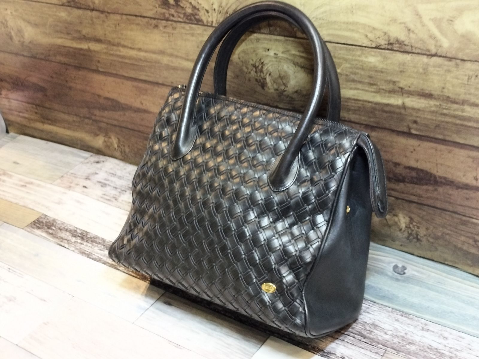 バリー ヴィンテージ レザー ハンドバッグ Bally - バリー バッグ ヴィンテージ レザー ハンドバッグ