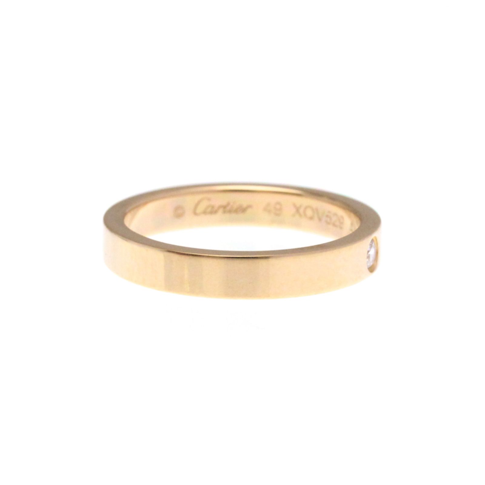 Cartier　エングレーブド リング　18K 1ダイヤ PG C DE CARTIER Cartierカルティエ Cドゥ エングレーブド