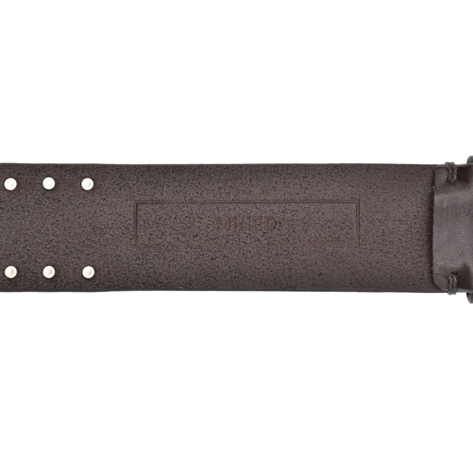 MINEDENIM｜マインデニム Double Studs Leather Belt （BROWN