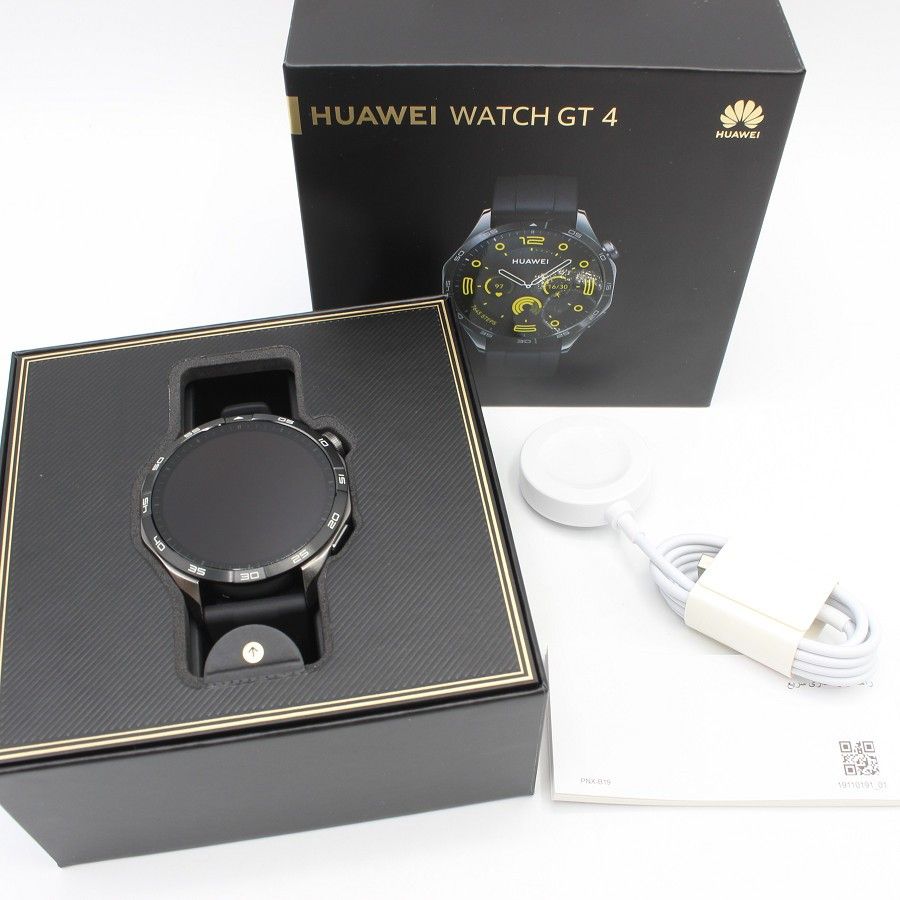 美品】HUAWEI WATCH コレクション GT4 46mm PNX-B19 ブラック