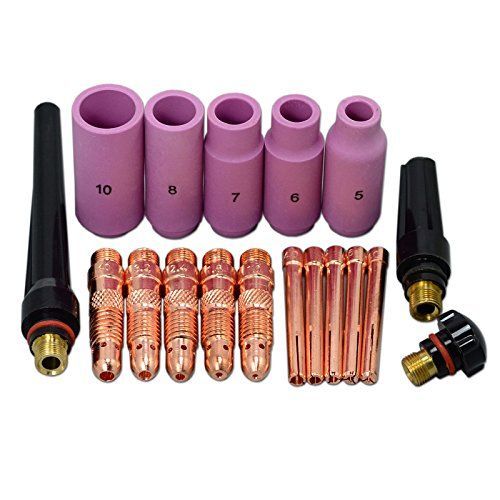 RIVERWELD コレットボディ コレット アルミナノズル SR ATP WP 17 18 26 TIG溶接トーチ用 消耗品18個