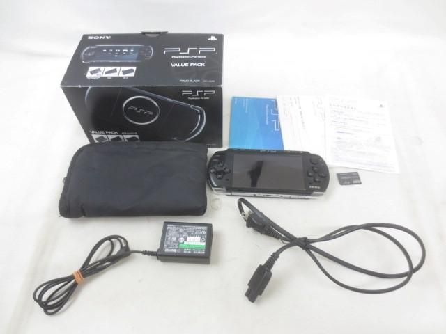  中古品 ゲーム PSP 本体 PSP3000 バリューパック ピアノブラック 4GBメモリースティック ポーチ 箱説等あり