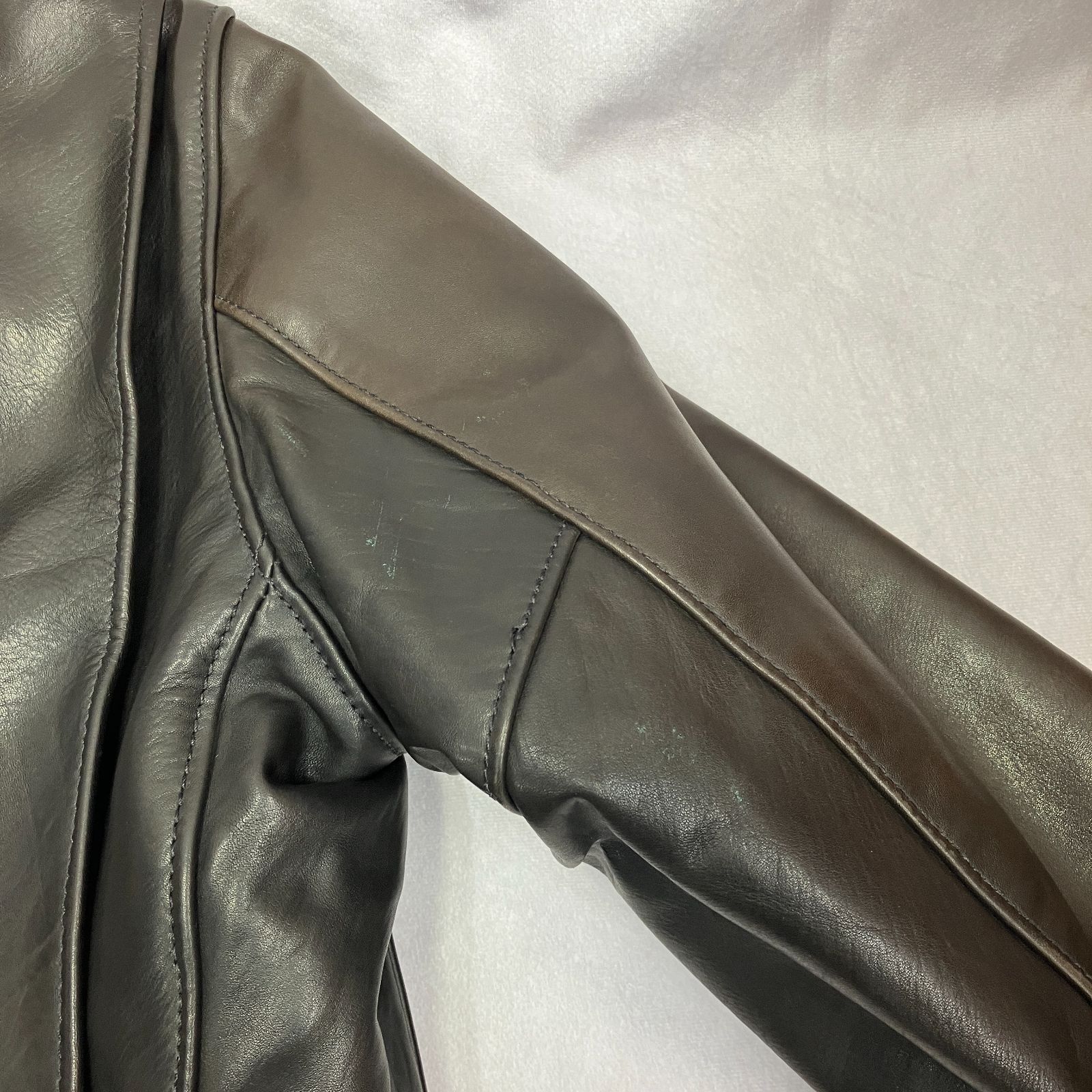 【ITEM半額以下！】 US SHEEPSKIN ユーエスシープスキン レザー ジャケット シングル ライダース 40 ブラック 馬革 ホースハイド HORSEHIDE honnkawa アメリカ製 メンズ