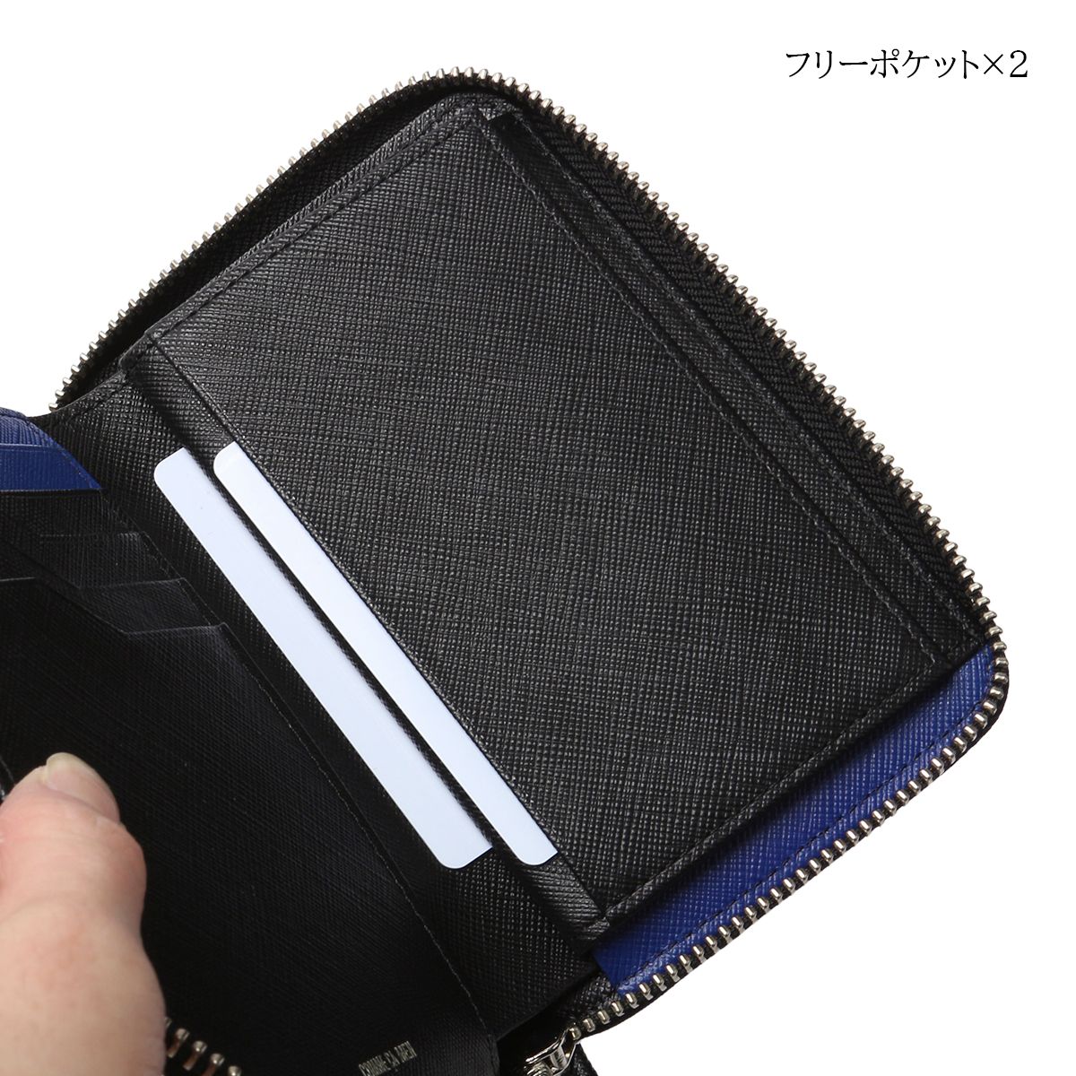 メン|コール|ミドルサイズ|ラウンド二つ折り財布