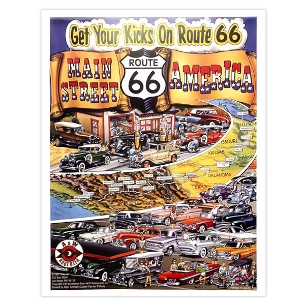 ポスター / ROUTE 66 マザーロード ルート66 アメリカン雑貨