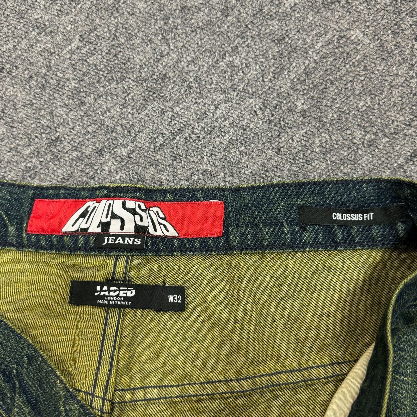 (新品)jaded london ColossusJeans バギーデニムw32 jaded london ワイドデニムW32
