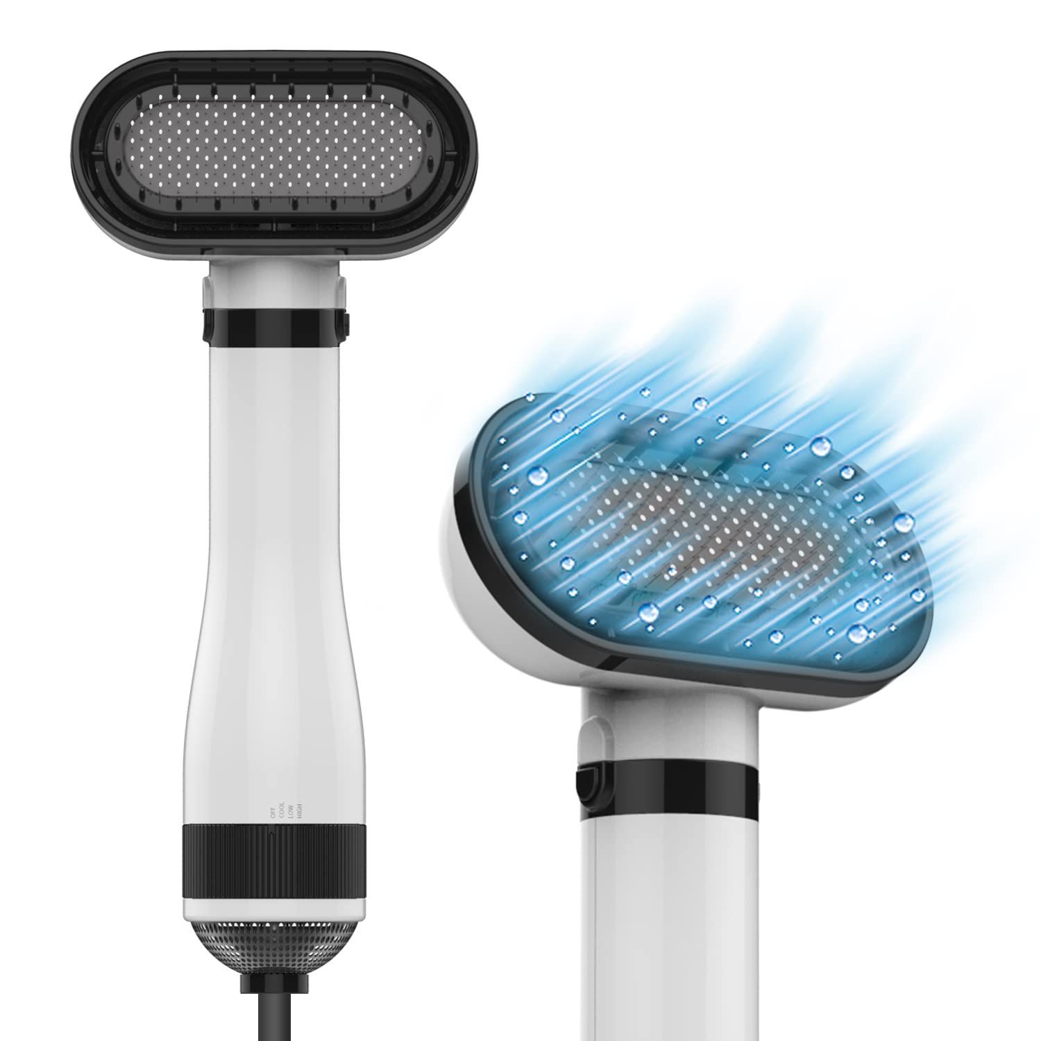 新着商品 ペト ドライヤー 猫 犬用ドライヤー グルーミング ペットヘア乾燥機 2IN1多機能 乾かす 簡単 楽 低騒音 片手操作 温度 風量 調節 白い ホワイト
