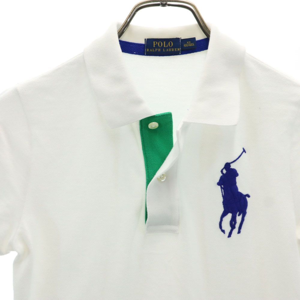 【ビックポニー】 POLO ラルフローレン 半袖 刺繍 ポロシャツ XS 白 ラルフローレン RALPH LAUREN ポロシャツ 半袖 スキニー ビッグ