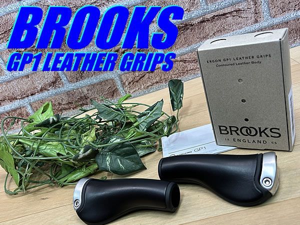 テルスポ イチ推し!! !! BROOKS GP1 LEATHER GRIPS BK 130mm L|L 224g ブルックス GP1 レザーグリップ 並行輸入品 エルゴン ロード ミニベロ クロス ピスト MTB 同梱発送承り中!! M-1344