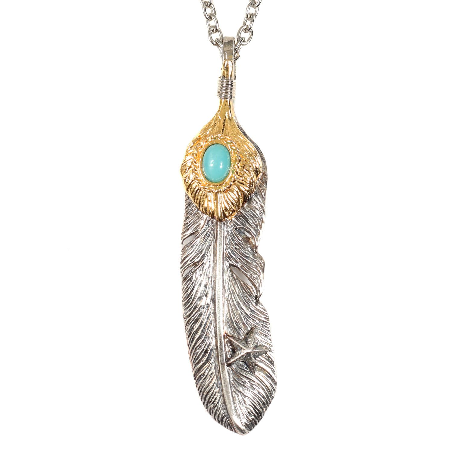 T.M.T ストーンフェザーネックレス（LARGE） TMT ネックレス STONE FEATHER TOP(LARGE) メンズ レディース
