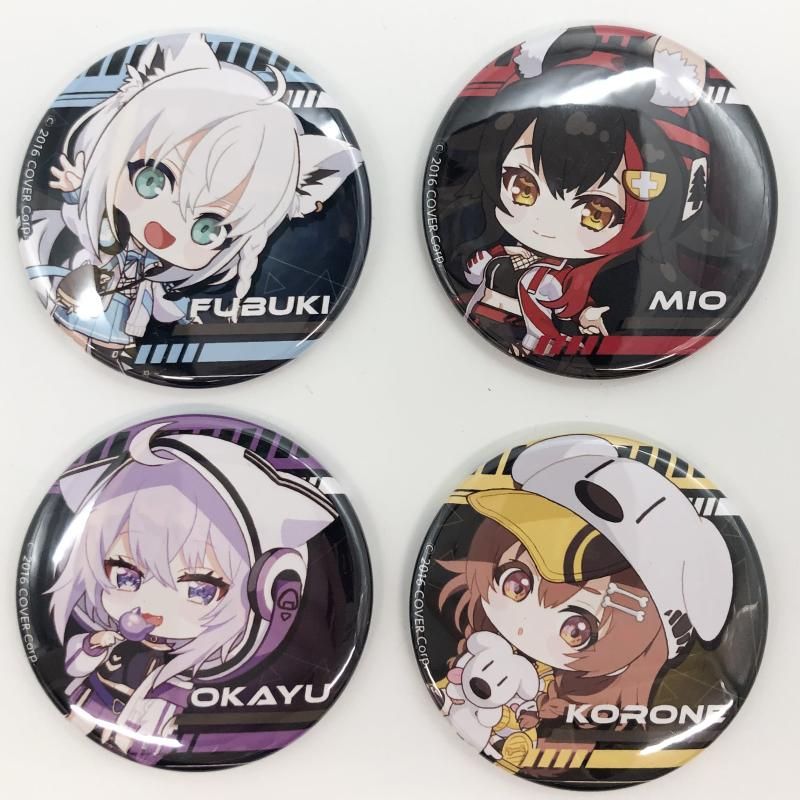現状渡 カバー ホロライブプロダクション hololive GAMERS fes. 超超超超ゲーマーズ ちびキャラ缶バッジ 全4種セット 17