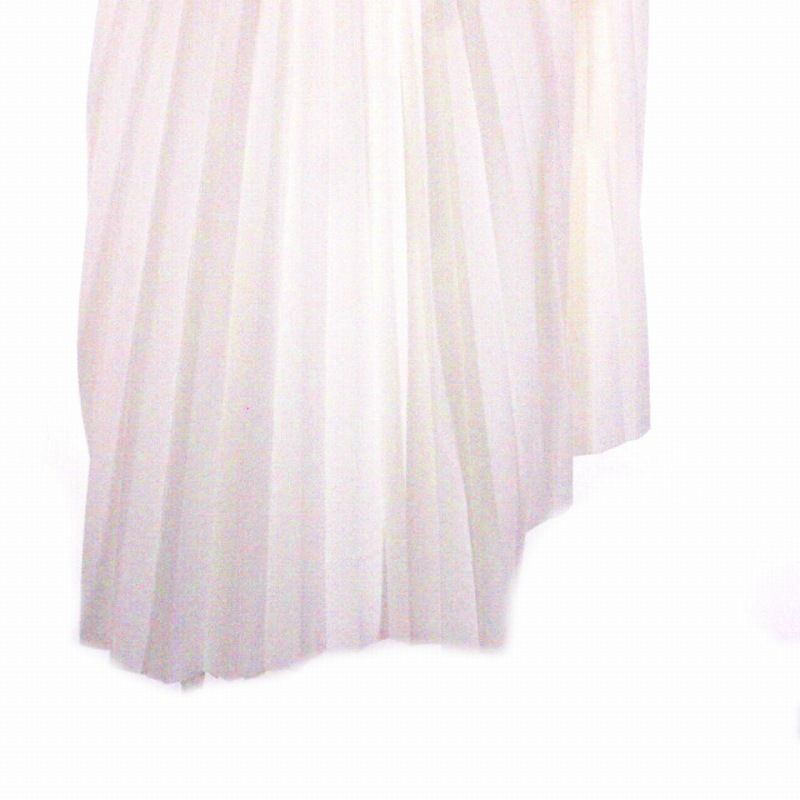 ジョンローレンスサリバン JOHN LAWRENCE SULLIVAN TWILL JERSEY WRAP SKIRT プリーツスカート XS ホワイト 白 2C031-0623-21 GULLKHAN_COM