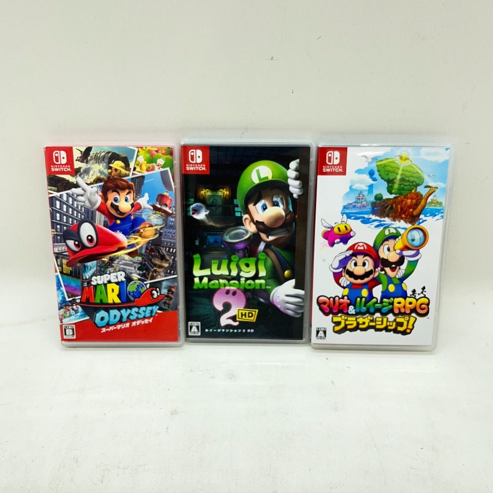 06w5955 ニンテンドースイッチ ソフト 3本 まとめ売り ルイージマンション マリオオデッセイ マリオ＆ルイージRPG ゲームソフト  Nintendo Switch 【中古品】 - メルカリ