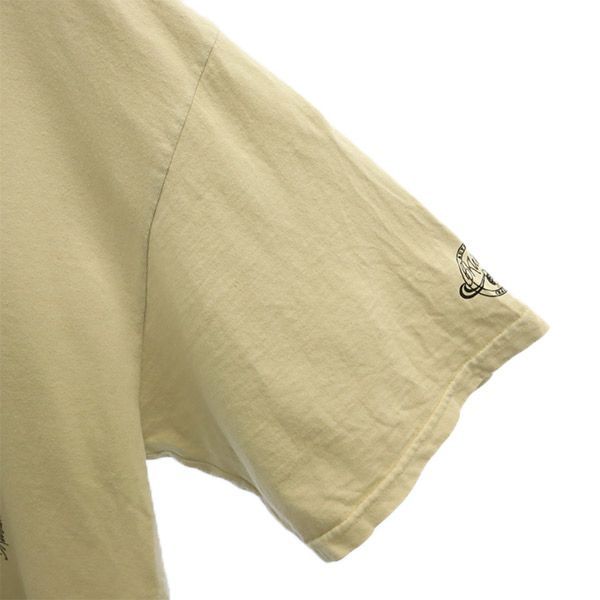 クレイジーシャツ プリント 半袖 Tシャツ L ベージュ Crazy shirts クルーネック メンズ 【中古】  【230511】 メール便可