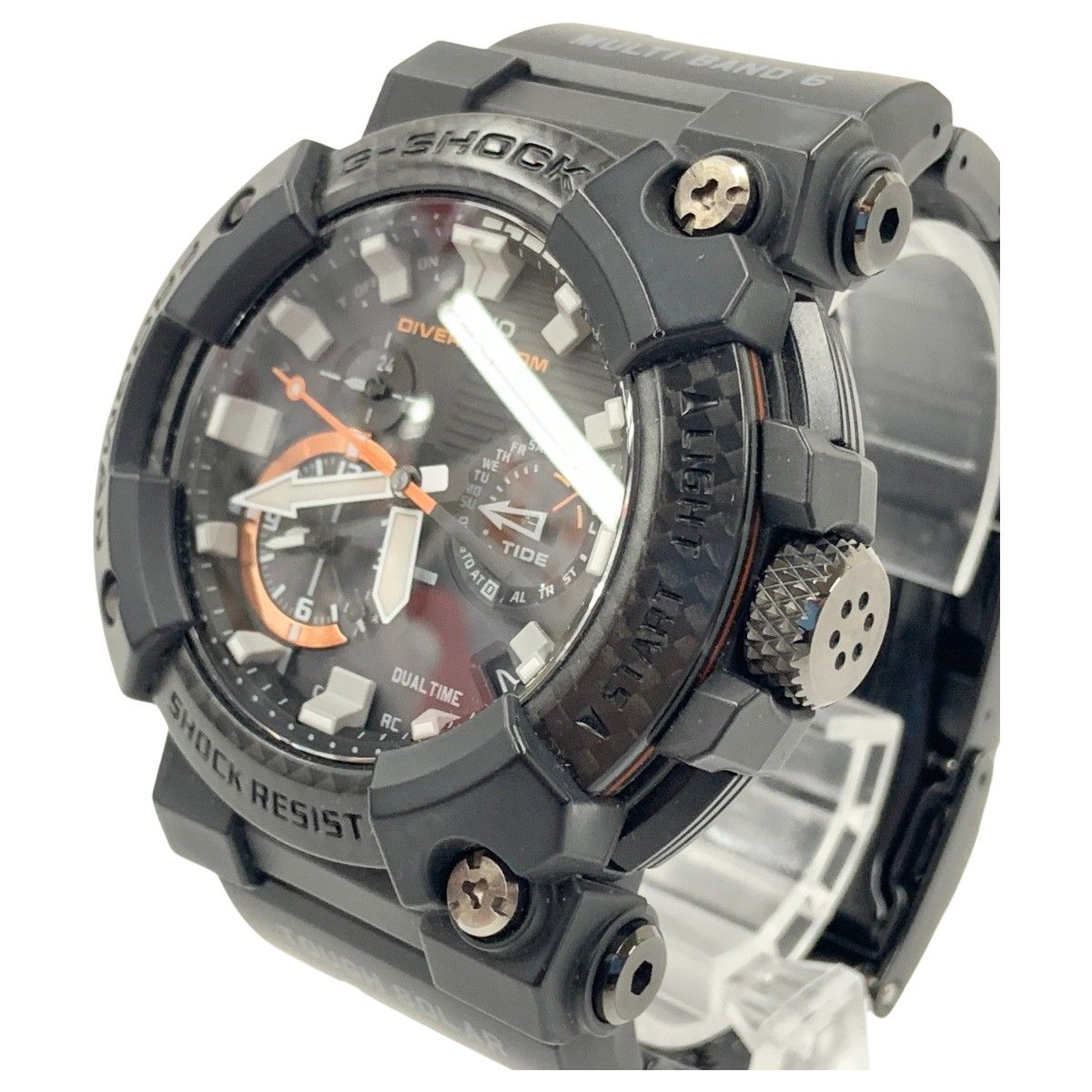 〇〇CASIO カシオ G-SHOCK Gショック フロッグマン ソーラー電波クォーツ GWF-A1000XC ブラック x オレンジ
