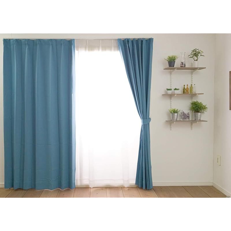 スミノエ(Suminoe) カーテン ブルー 100×200cm 遮光1級 2 1枚入 V1821