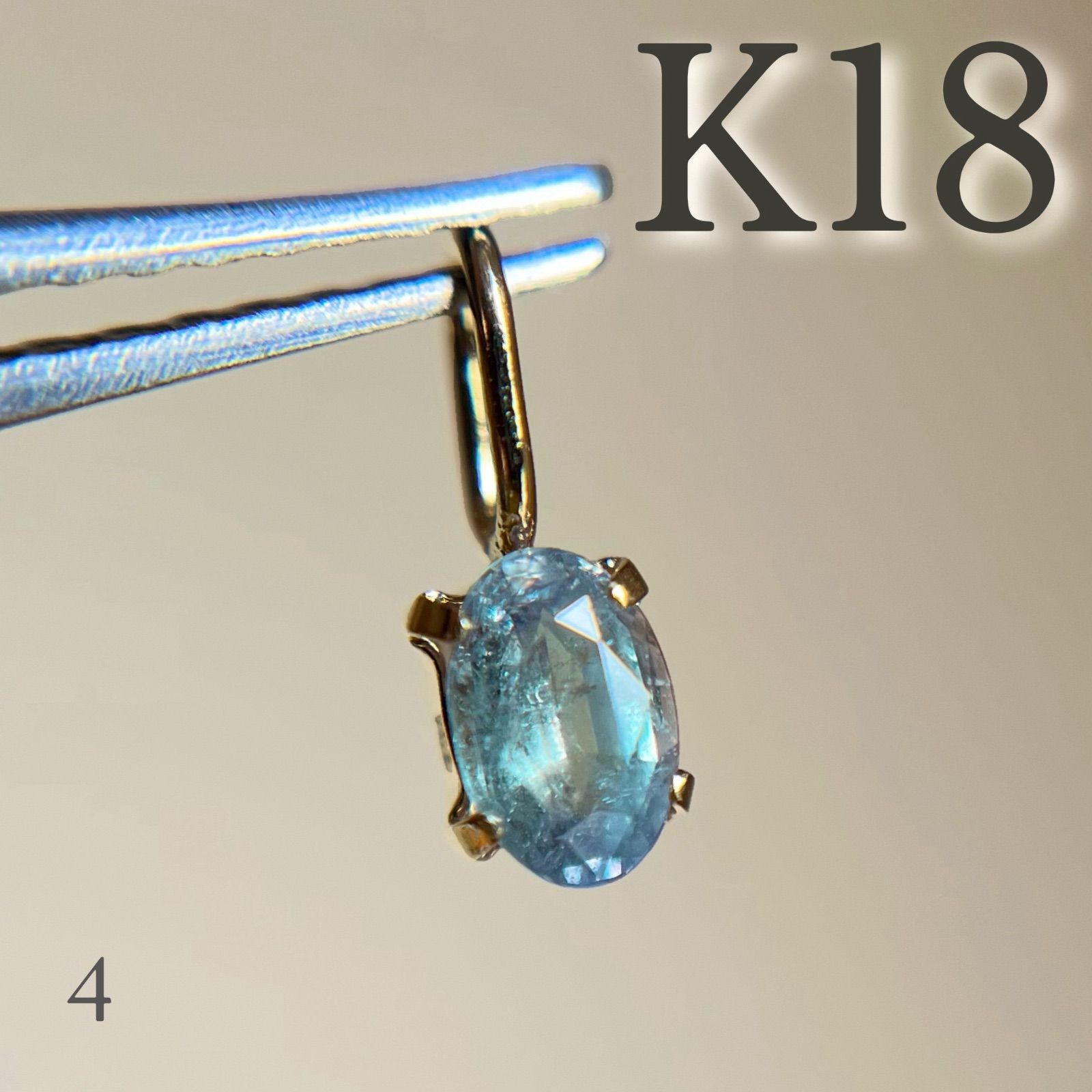 K18 天然石アレキサンドライトoval希少　レア　ペンダントトップ　18金 3 K18 天然石アレキサンドライトoval希少 レア ペンダントトップ