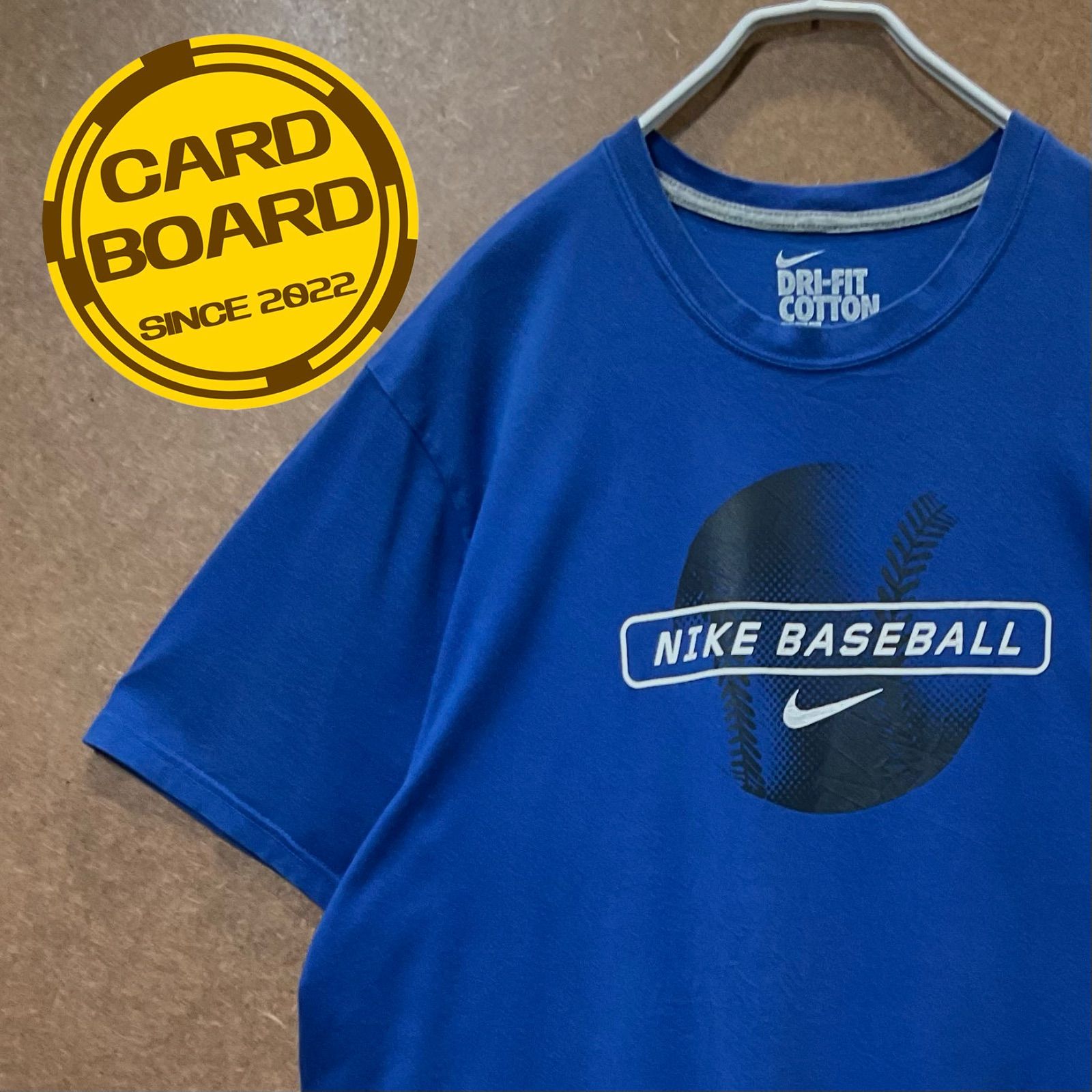 US古着 ナイキNIKE BASEBALL 野球ベースボール DRI-FIT半袖tシャツ青XL