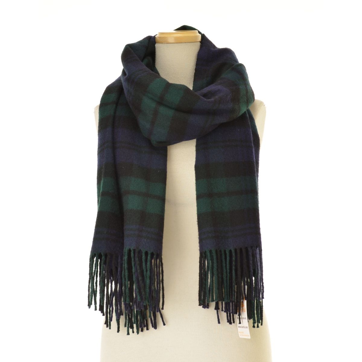 Johnstons】JOHNSTONS OF ELGIN カシミヤ 大判 ブラックウォッチ