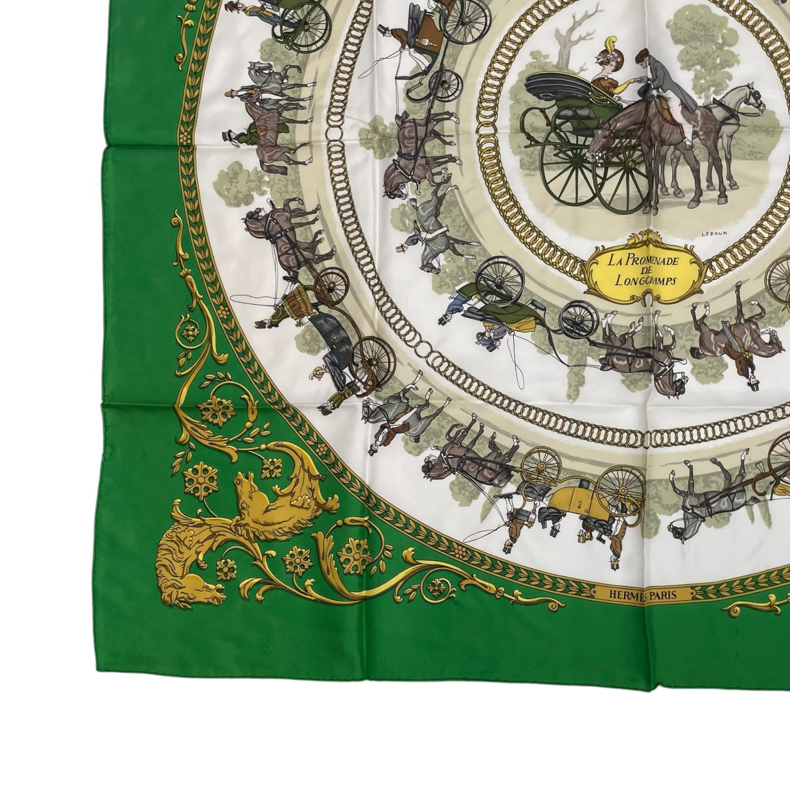 美品 HERMES エルメス スカーフ シルク カレ90 LA PROMENADE DE