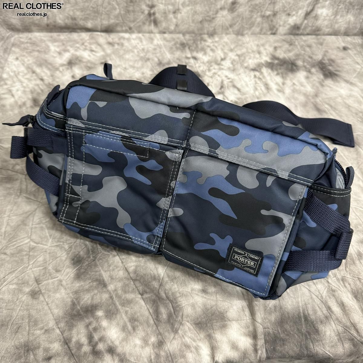 【未使用】HEADPORTER/ヘッドポーター JUNGLE WAIST BAG ジャングル ウエストバッグ ブルー/#7