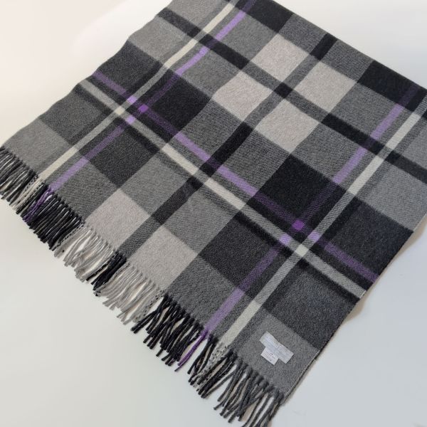 17079✨希少色✨ジョシュアエリス カシミヤ100% 大判ストール パープル 国内正規品 ジョシュア エリス Joshua Ellis カシミヤ大判ストール