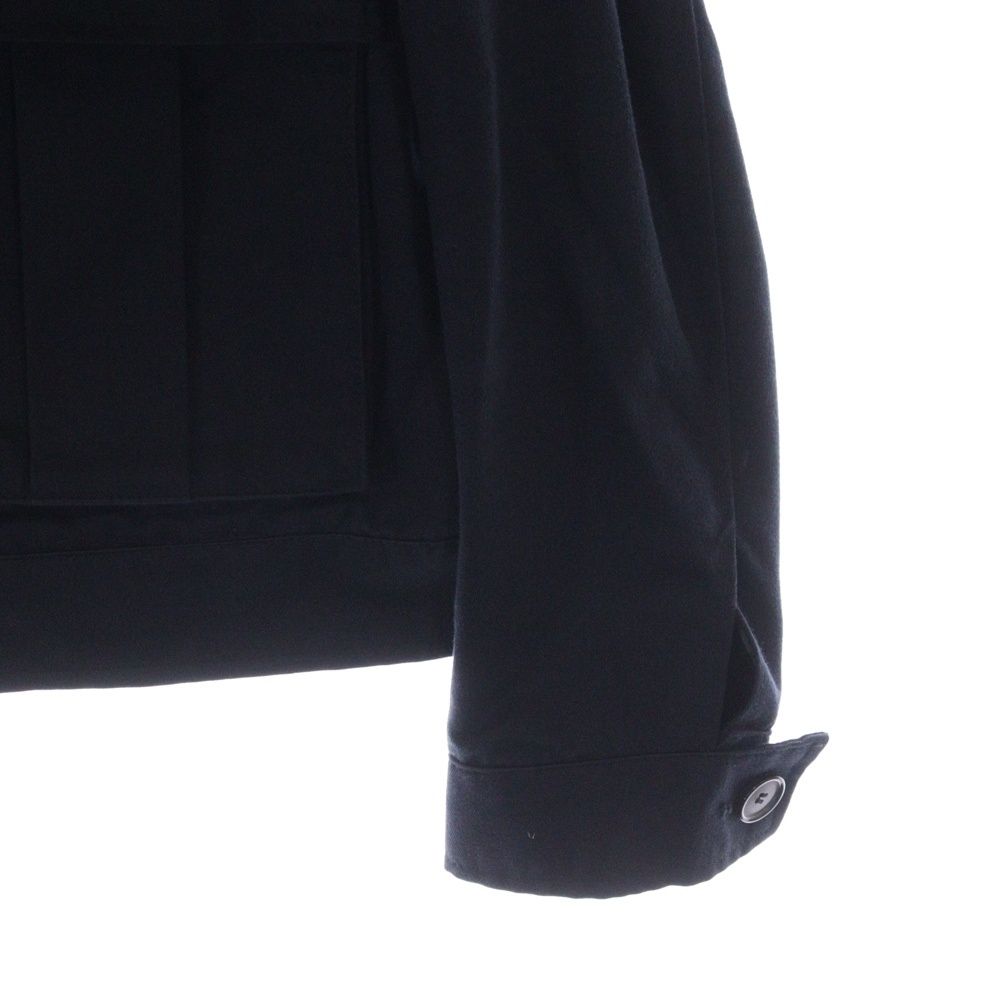 LOEWE (ロエベ) GABARDINE JACKET 襟レザー切り替え ジップアップ 
