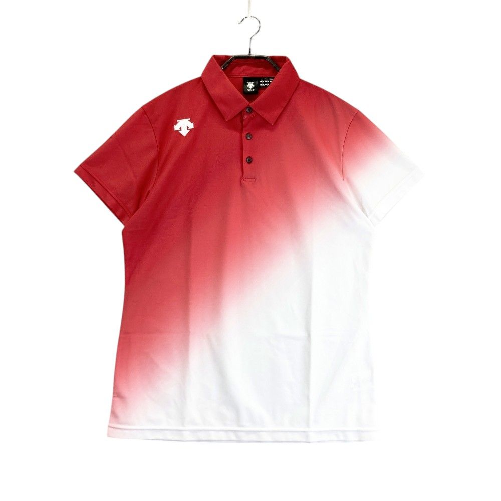 サイズ：O DESCENTE GOLF デサントゴルフ  半袖ポロシャツ  レッド系 [240101378577] ゴルフウェア メンズ ストスト