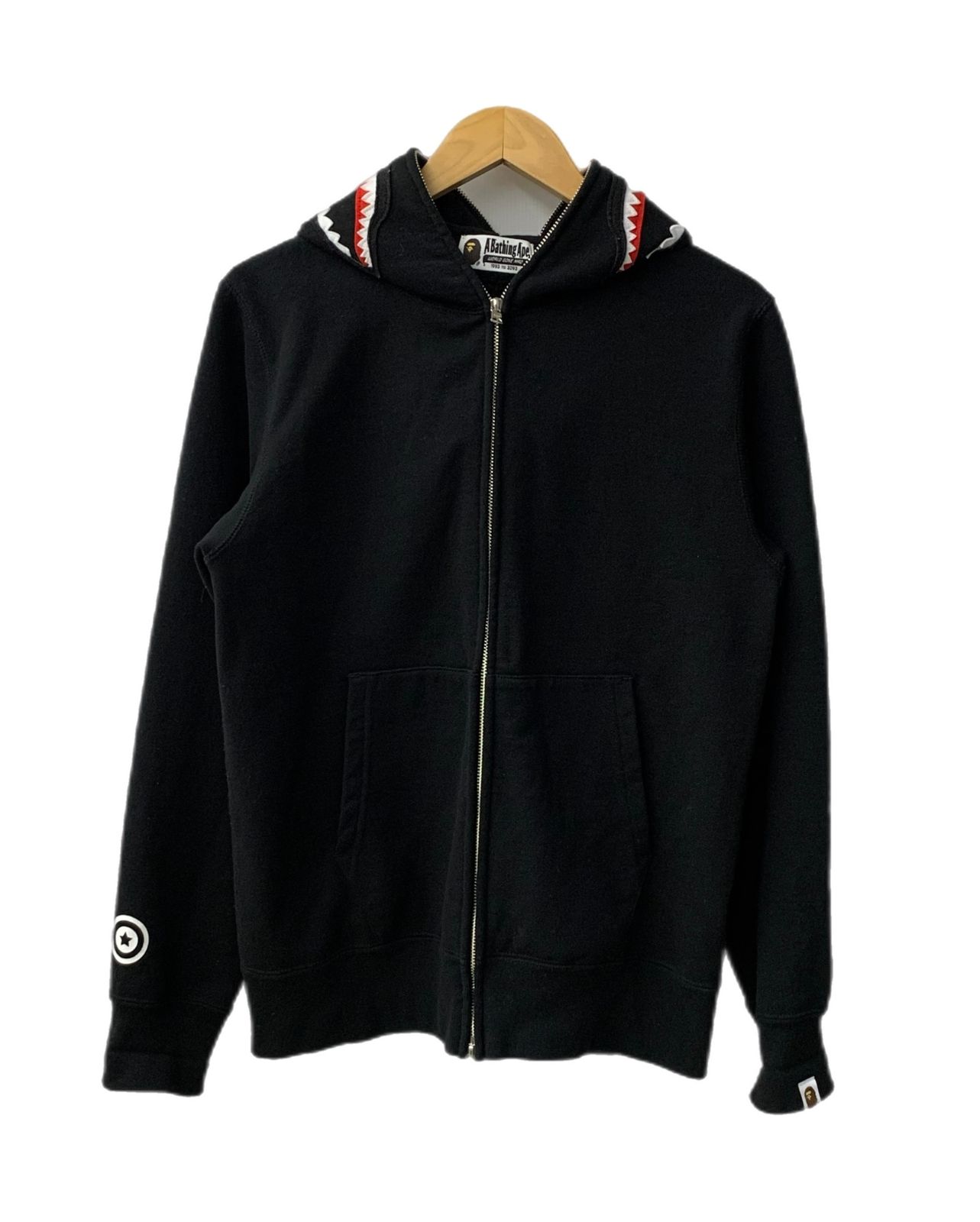 ア ベイシング エイプ A BATHING APE SHARK FULL ZIP HOODIE シャークフルジップパーカー 001ZPI201003M  ブラック Mサイズ 201MT-2667 - メルカリ