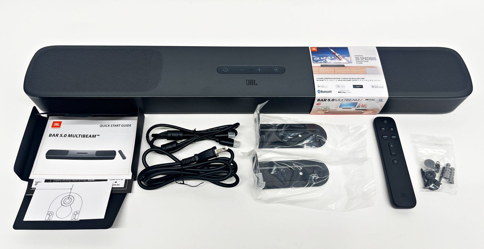 JBL BAR 5.0 MULTIBEAM サウンドバー スピーカー リモコン Bluetooth HDMI Dolby Atomos ジェービーエル R2504-055